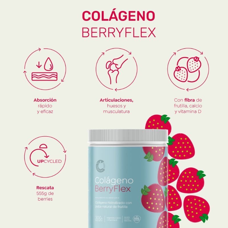 Colágeno Berryflex 300 Gr - CASCARA FOODS - Aldea Nativa