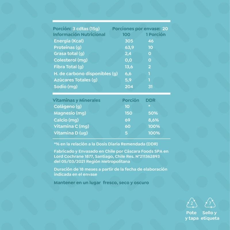 Colágeno Berryflex 300 Gr - CASCARA FOODS - Aldea Nativa