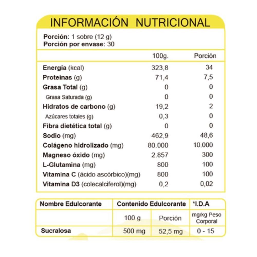Colageno Sabor Maracuya 30 Sachets - LABORATORIO FNL - Aldea Nativa