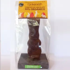 Conejo de chocolate ORG 55% Cacao 130 gr Dinkenesh - DINKENESH - Aldea Nativa