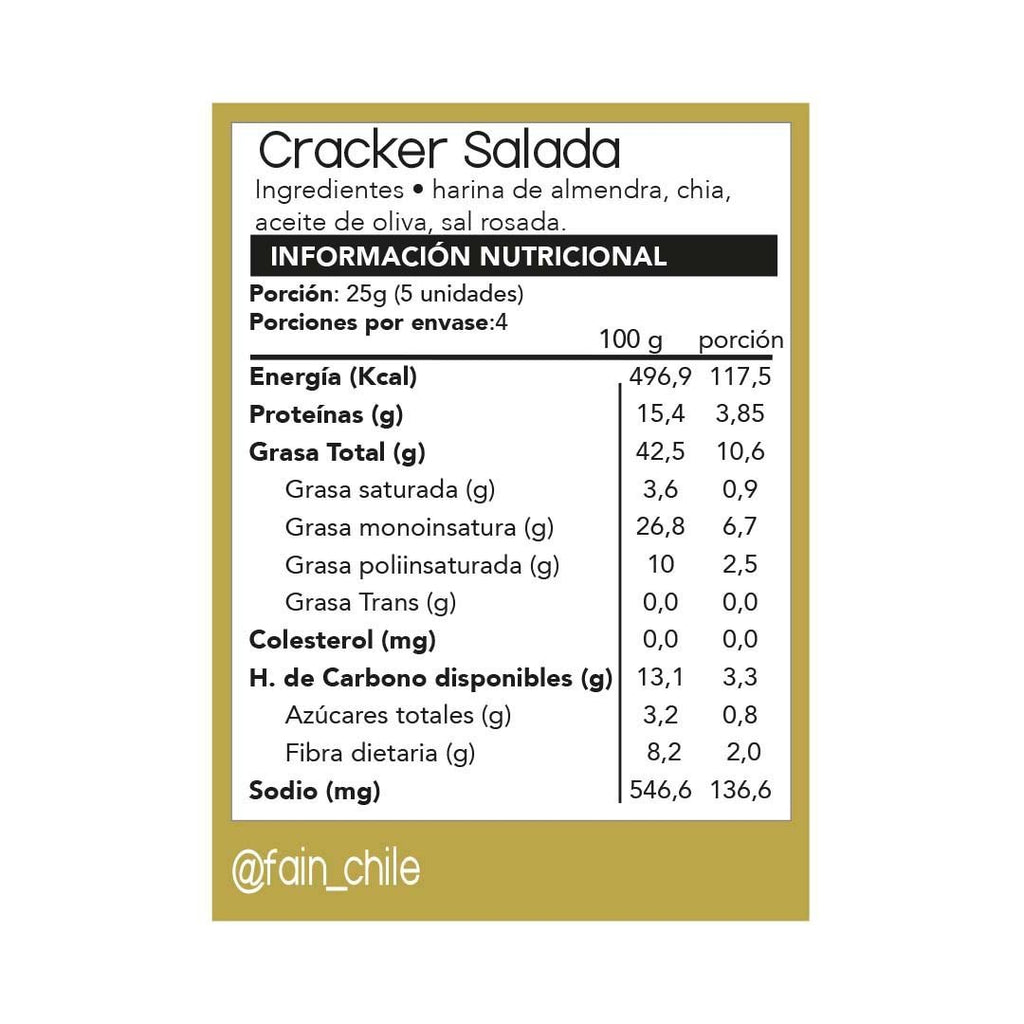 Cracker Salada Fain 150 Gr - FAIN - Aldea Nativa