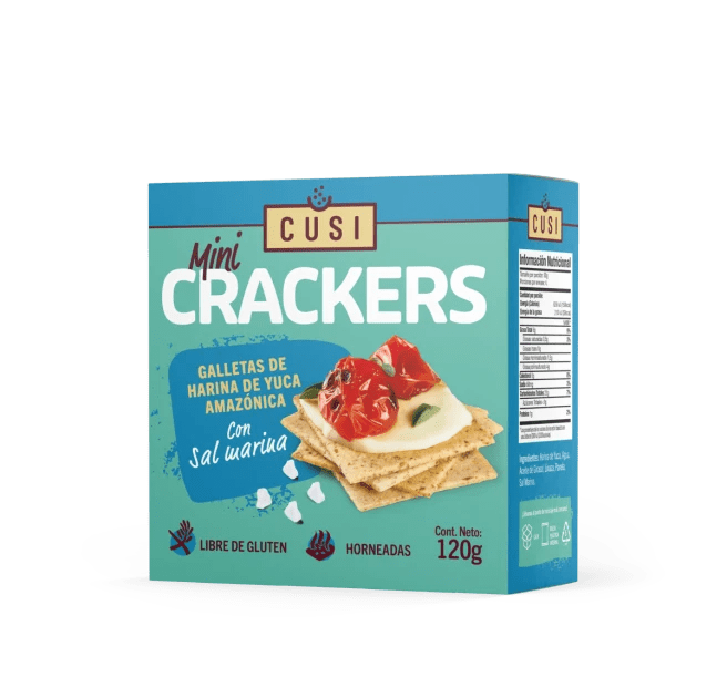 Crackers de yuca y sal marina 120 gr Cusi - CUSI - Aldea Nativa