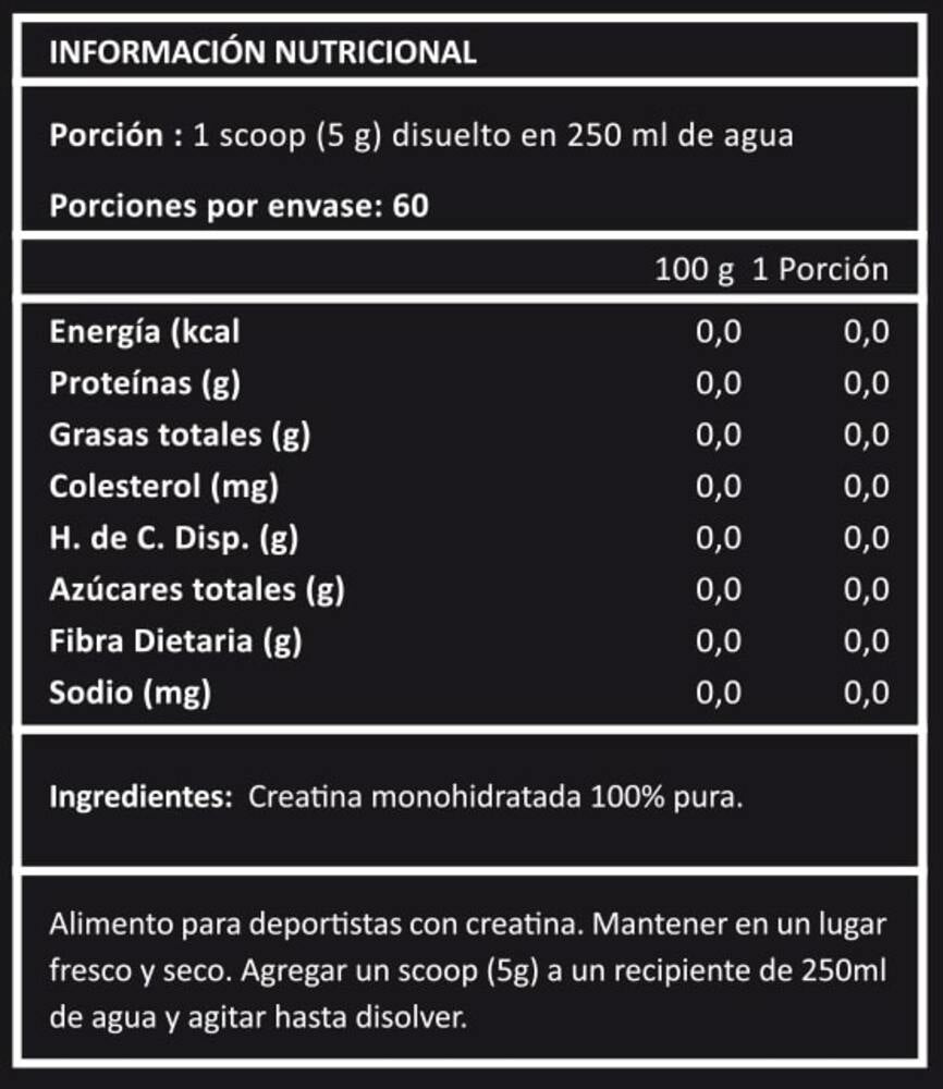 Creatina Monohidratada Prote&Co 300 Gr - Aldea Nativa