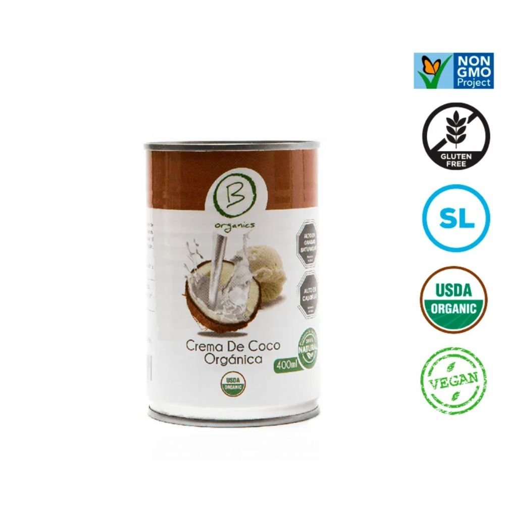 Crema De Coco Orgánica 400 Ml - B ORGANICS - Aldea Nativa