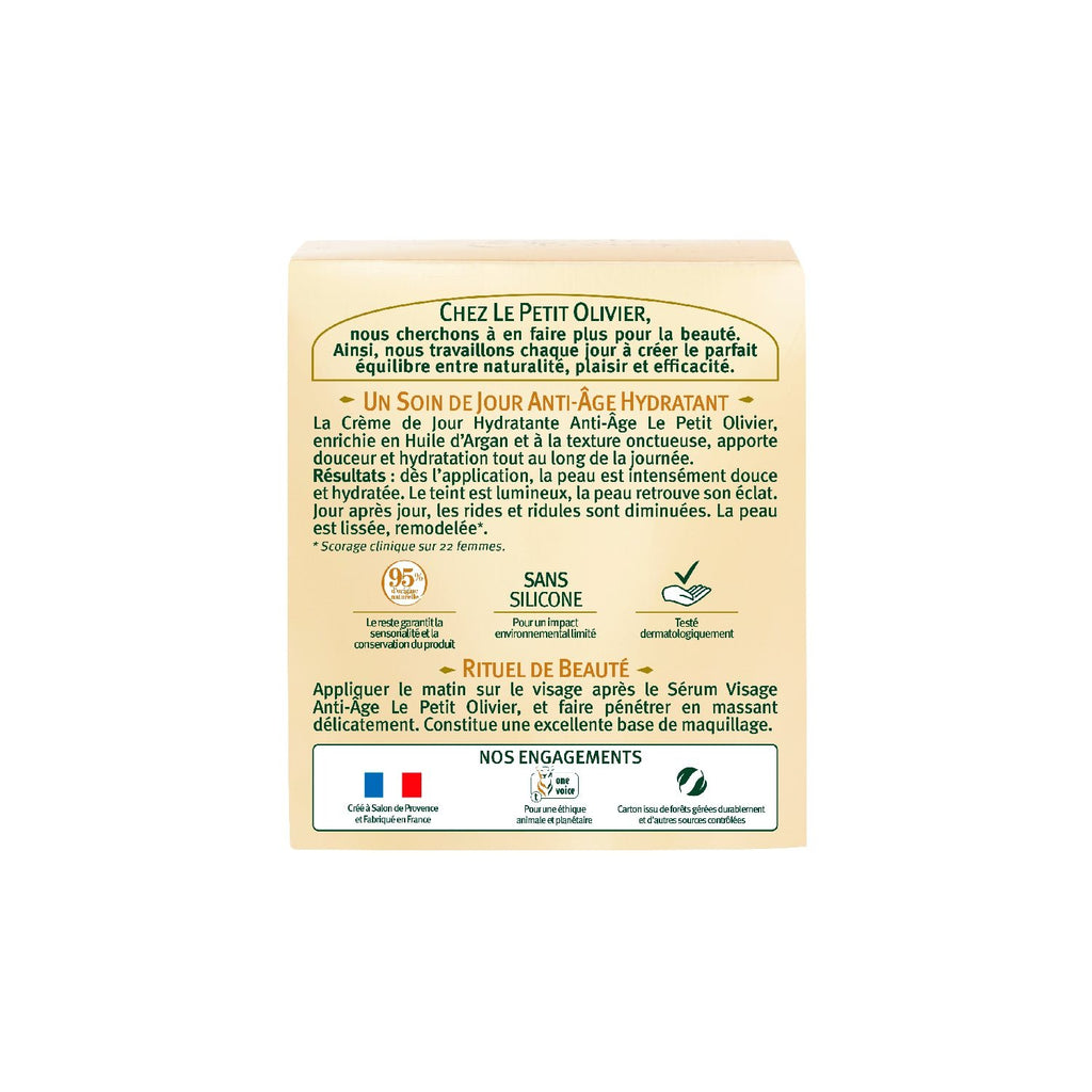 Crema día rostro antiage argan 50 ml Petit Olivier - LE PETIT OLIVIER - Aldea Nativa