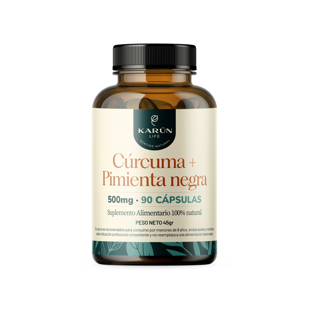 Curcuma + Pimienta 90 cap Karun Life - KARUN LIFE - Aldea Nativa