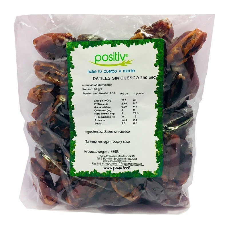 Datiles Sin Carozo Positiv 250 Gr - POSITIV - Aldea Nativa