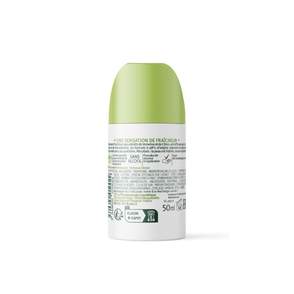 Desodorante Verbena Limon Roll On Recargable 50 Ml - LE PETIT OLIVIER - Aldea Nativa