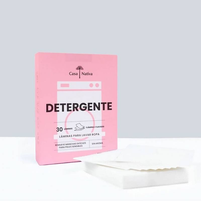 Detergente En Laminas Sin Aroma Casa Nativa 30 Un - CASA NATIVA - Aldea Nativa