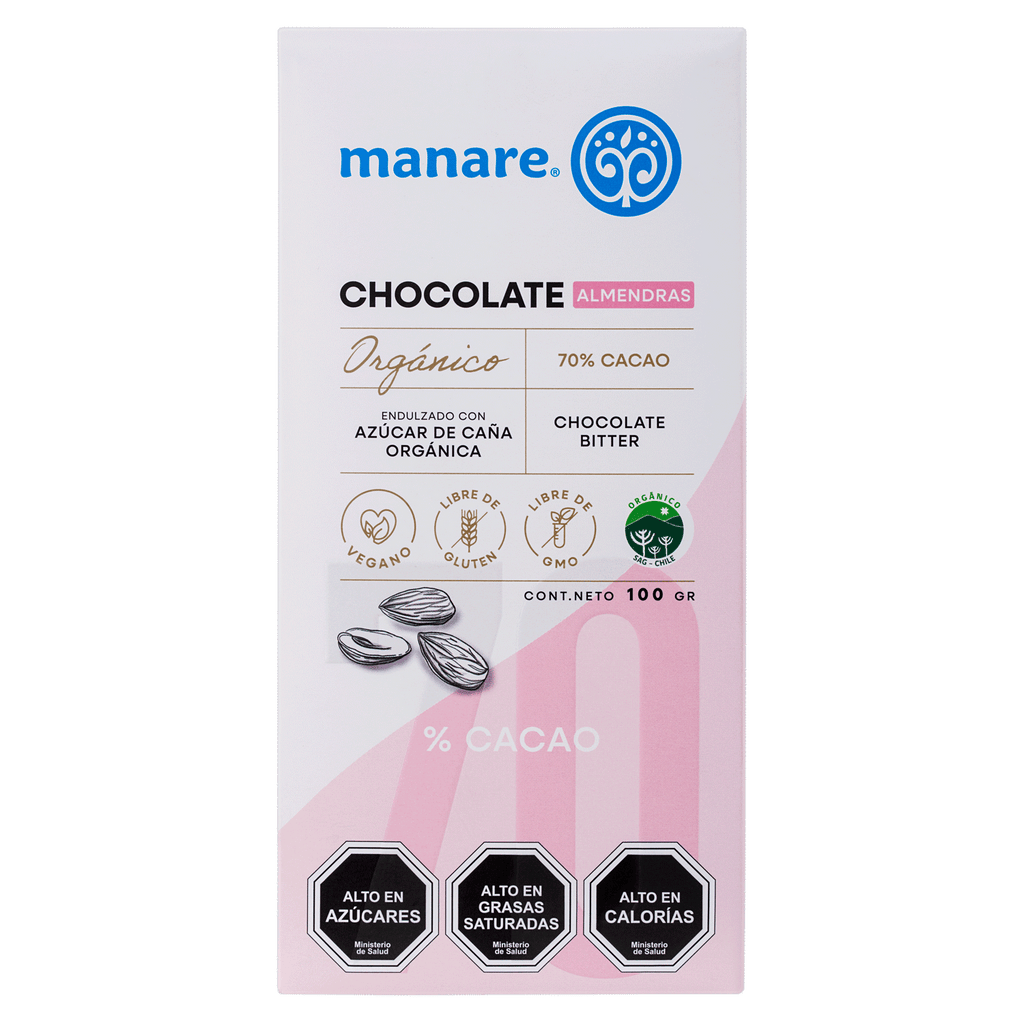Chocolate 70% Cacao Manare 100 Gr
