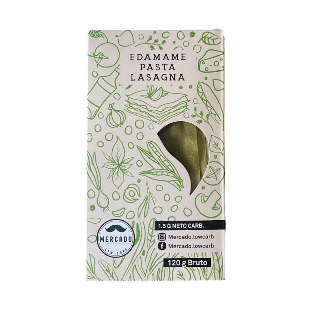 Edamame Pasta Lasagna Mercado Lowcarb 120 Gr - MERCADO LOWCARB - Aldea Nativa