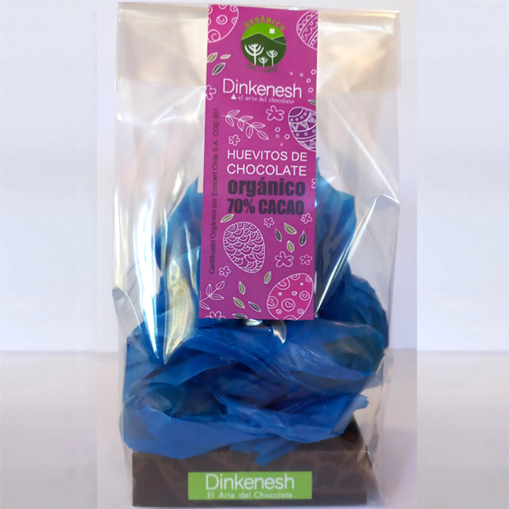 Huevos de chocolate org 70% cacao 100 GR DINKENESH