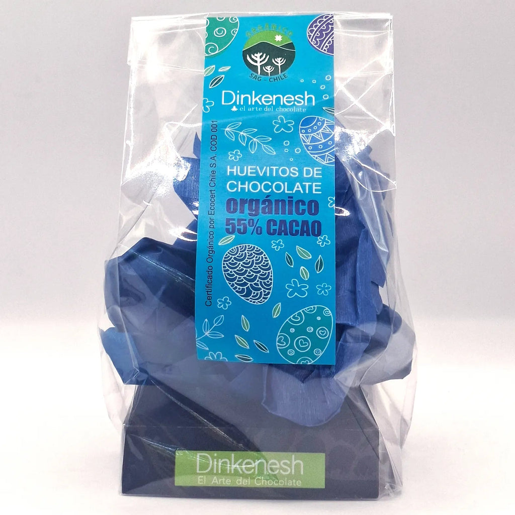 Huevos de chocolate org 55% cacao 100 GR DINKENESH