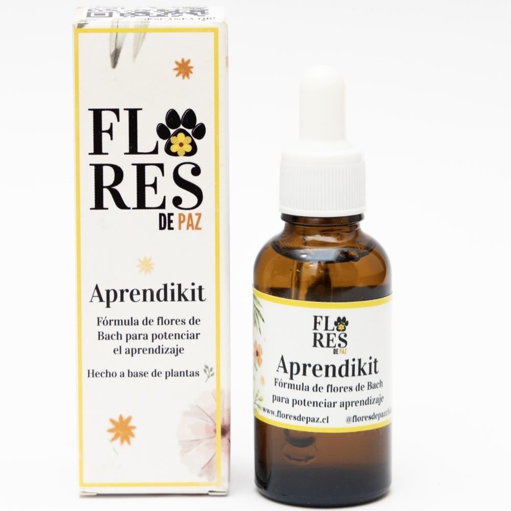 Flores de Bach Aprendikit concentracion y Aprendizaje Cachorro Flores de Paz 30 Ml - FLORES DE PAZ - Aldea Nativa
