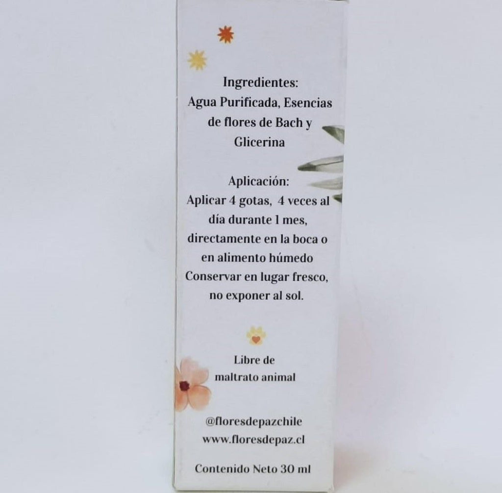 Flores de Bach Complemento Alergico para Perros Flores de Paz 30 Ml - FLORES DE PAZ - Aldea Nativa
