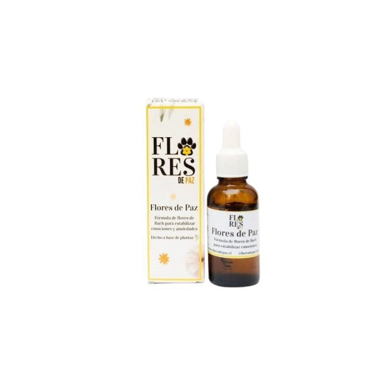 Flores de Bach Miedos y Nervios para Perros Flores de Paz 30 Ml - FLORES DE PAZ - Aldea Nativa