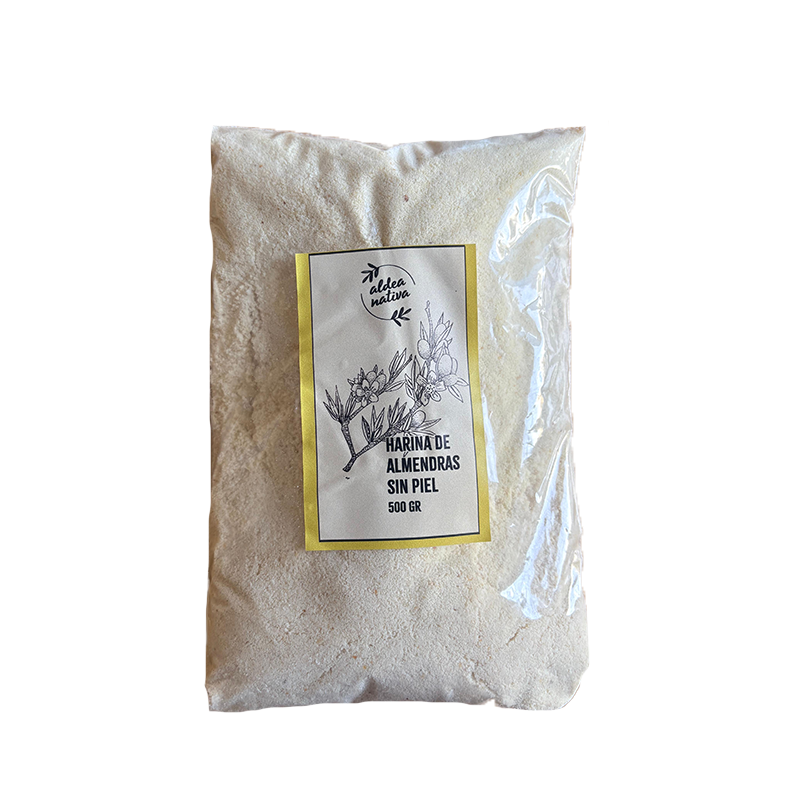 Harina de almendras Sin piel 500 gr Aldea Nativa