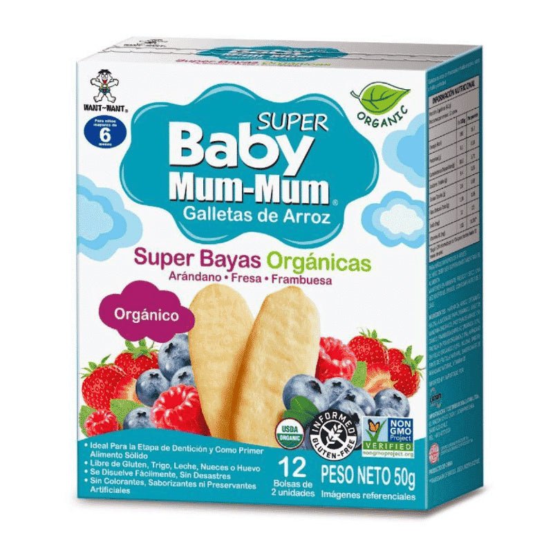 Galletas de arroz super bayas ORG 50 GR BABY MUM - MUM - BABY MUM - MUM - Aldea Nativa