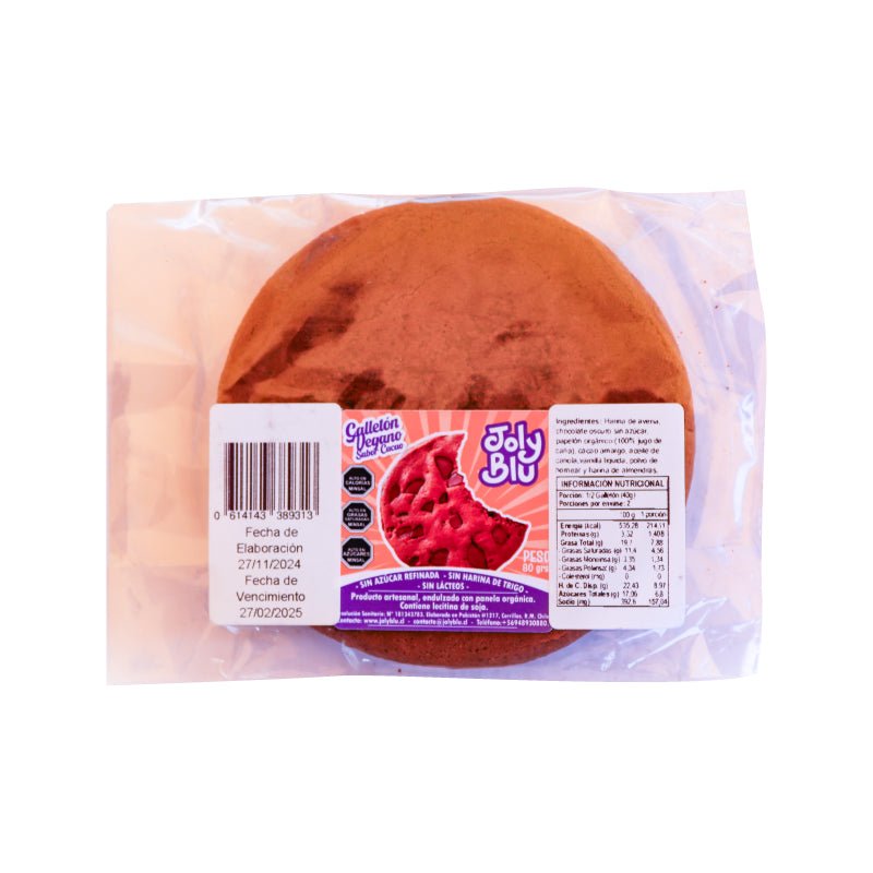 Galletón Vegano con Chips de Chocolate Joly Blu 78 Gr - JOLY BLU - Aldea Nativa