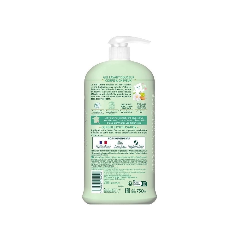 Gel de Baño Bebe Le Petit Olivier 750 Ml - LE PETIT OLIVIER - Aldea Nativa