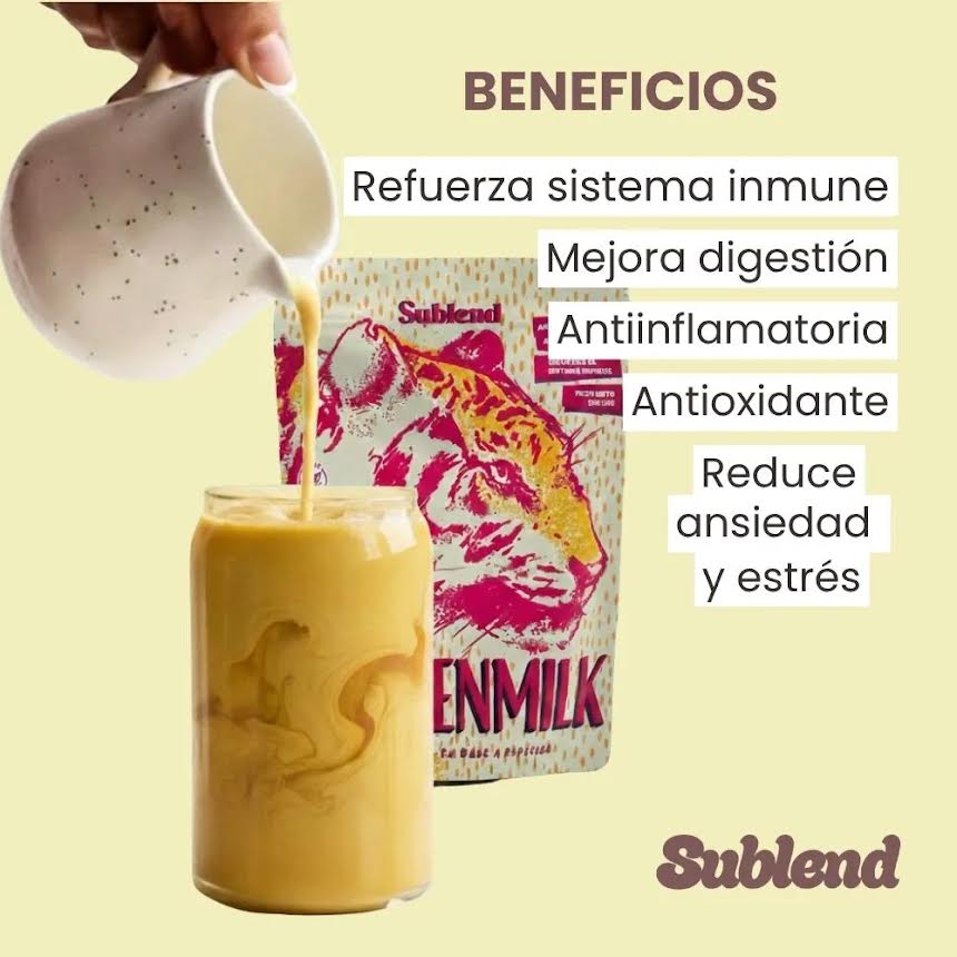 Golden milk en polvo 200 GR SUBLEND - SUBLEND - Aldea Nativa