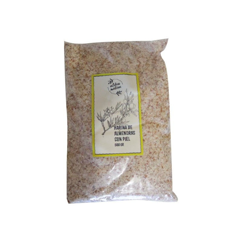Harina de almendras con piel 500 gr - ALDEA NATIVA - Aldea Nativa