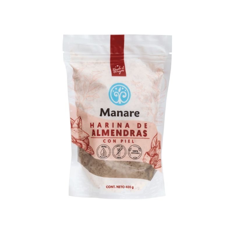 Harina de Almendras con Piel Manare 400 Gr - MANARE - Aldea Nativa