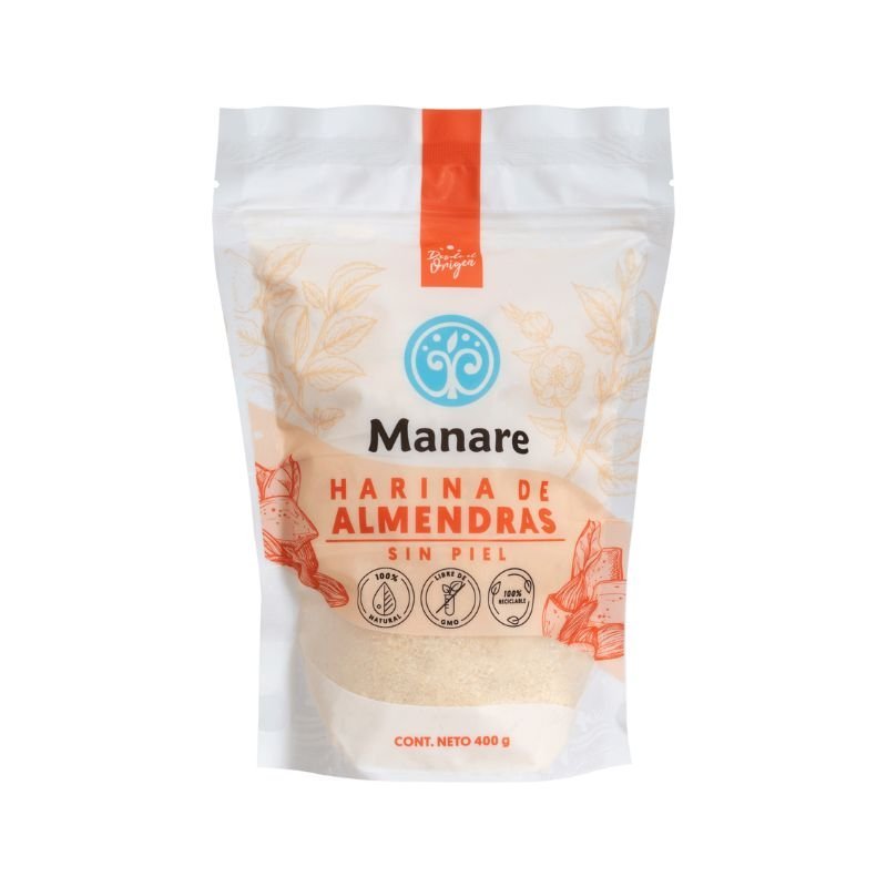 Harina de Almendras Sin Piel Manare 400 Gr - MANARE - Aldea Nativa