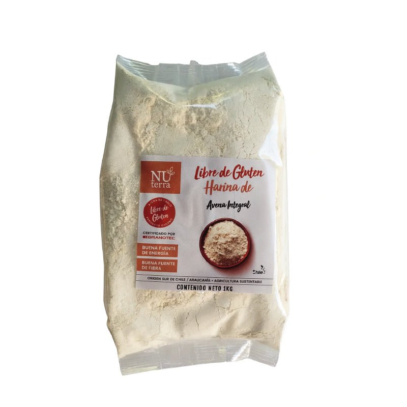 Harina de avena sin gluten 1 kg Nuterra - NUTERRA - Aldea Nativa