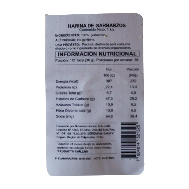 Harina de garbanzos 1 kg Aldea Nativa - Aldea Nativa - Aldea Nativa