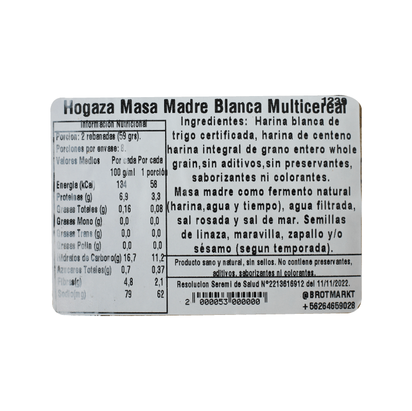 Hogaza Blanca Semillas Zapallo Brotmarkt - BROTMARKT - Aldea Nativa