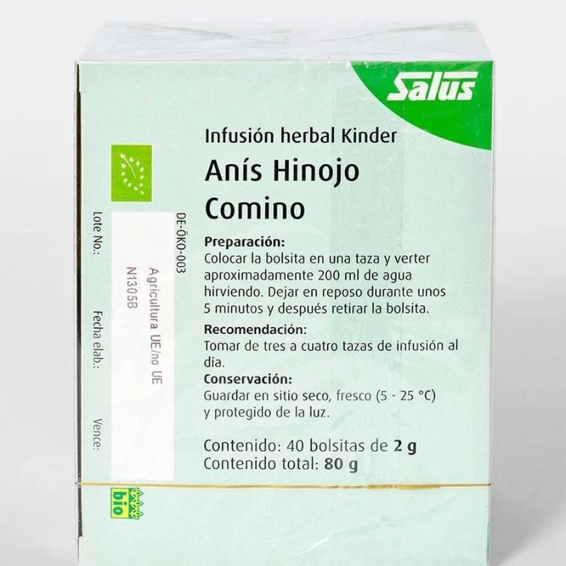 Infusión Anis Hinojo Comino Salus Flora 40 Bol - SALUS FLORA - Aldea Nativa