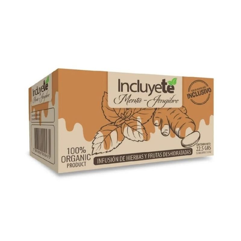 Infusion De Agrado Sabor Menta Jengibre Incluyete 15 Un - INCLUYETE - Aldea Nativa