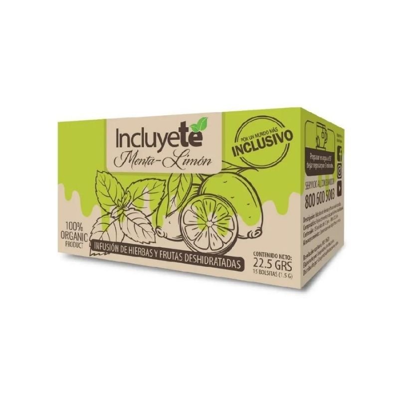 Infusion De Agrado Sabor Menta Limon Incluyete 15 Un - INCLUYETE - Aldea Nativa