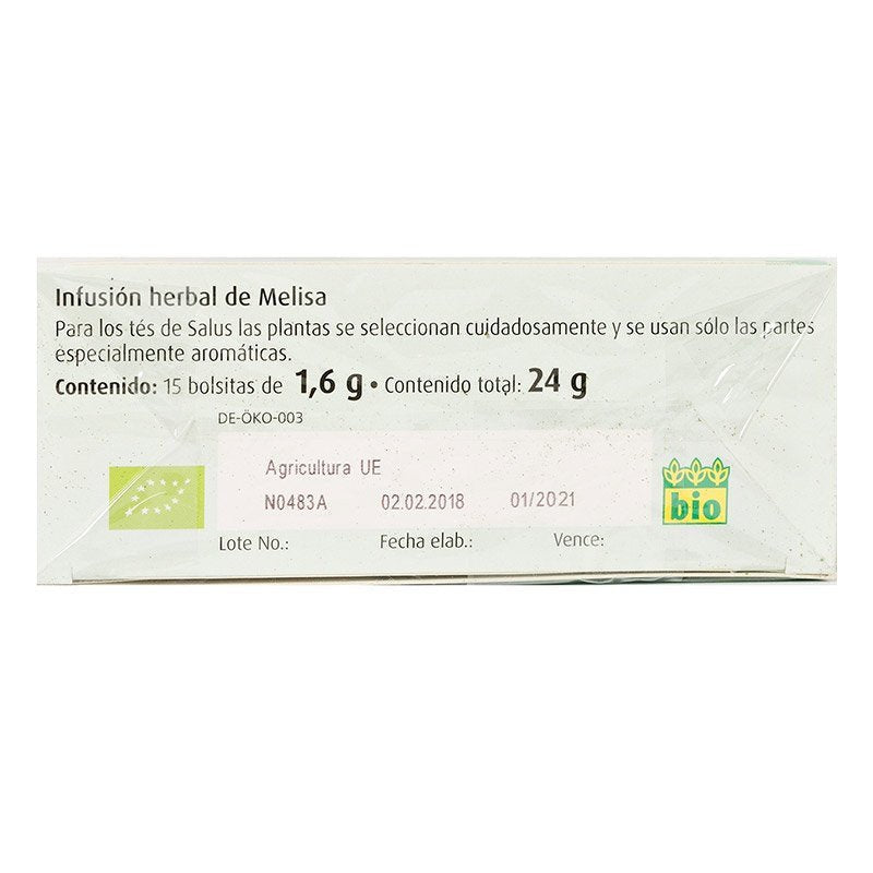 Infusión Melissa Salus Flora 15 Bol - SALUS FLORA - Aldea Nativa