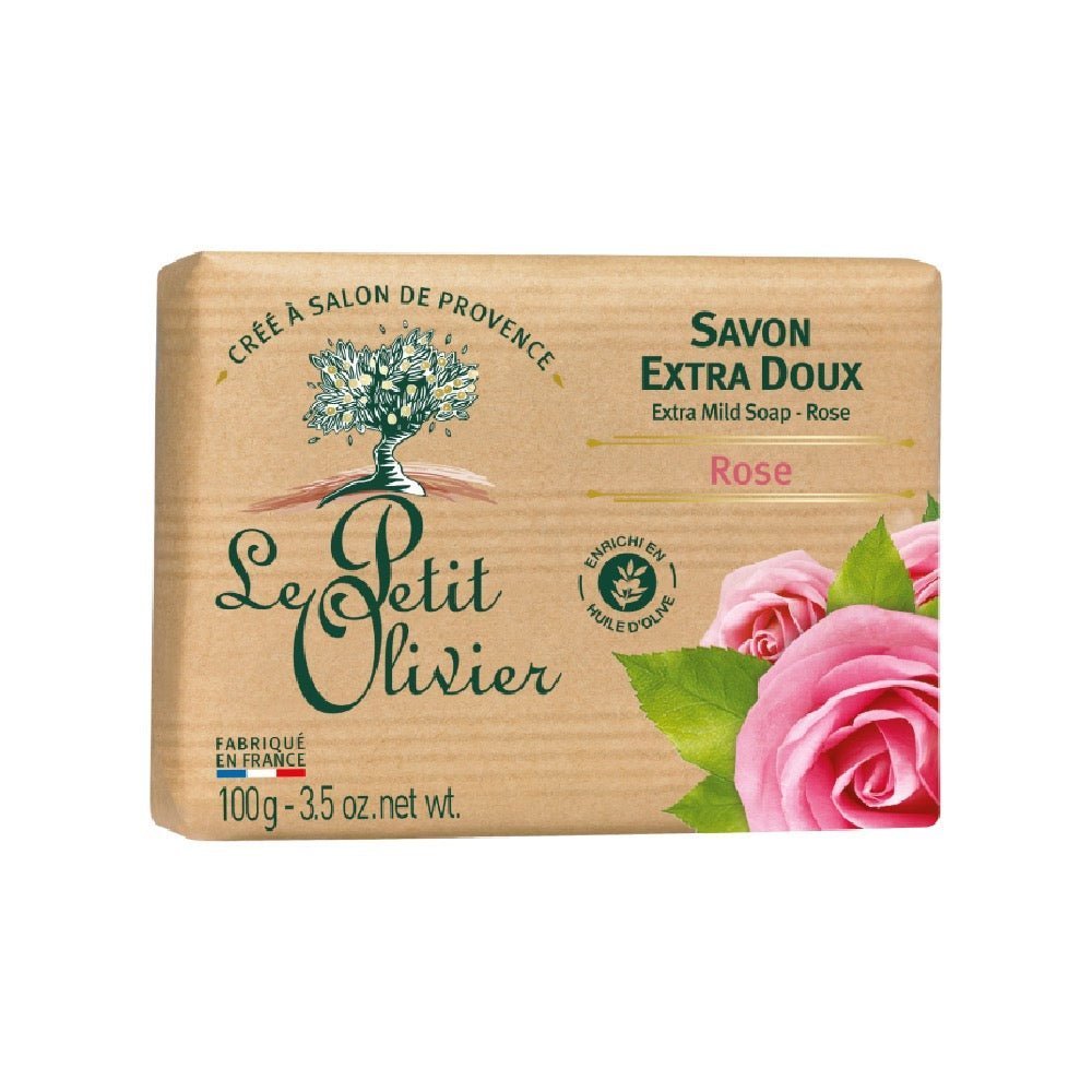 Jabon Barra Rosa Le Petit Olivier 100 Gr - LE PETIT OLIVIER - Aldea Nativa
