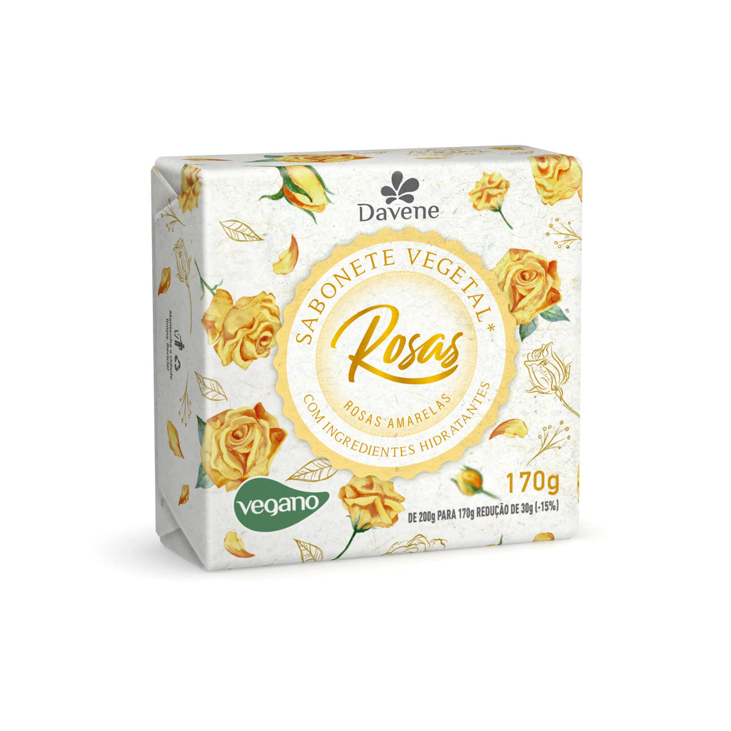 Jabón vegetal Rosas amarillas 170 gr Davene - DAVENE - Aldea Nativa