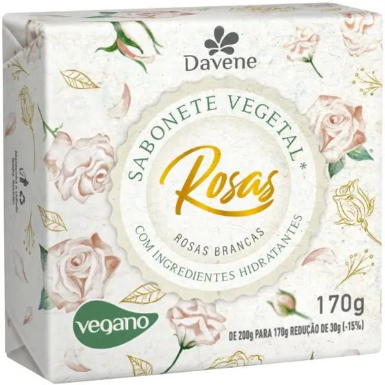 Jabón vegetal Rosas Blancas 170 gr Davene - DAVENE - Aldea Nativa