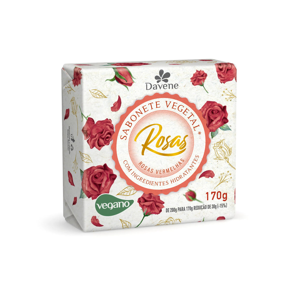 Jabón vegetal Rosas Rojas 170 gr Davene - DAVENE - Aldea Nativa