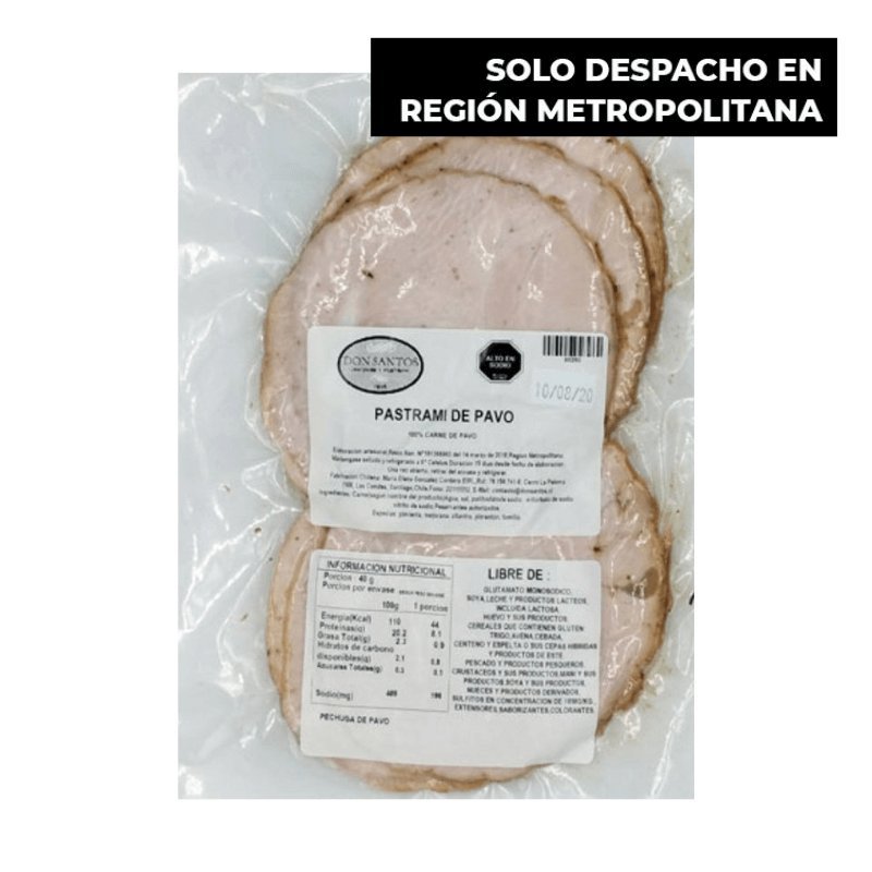 Jamon Pastrami de Pavo Don Santos 250 Gr - DON SANTOS - Aldea Nativa