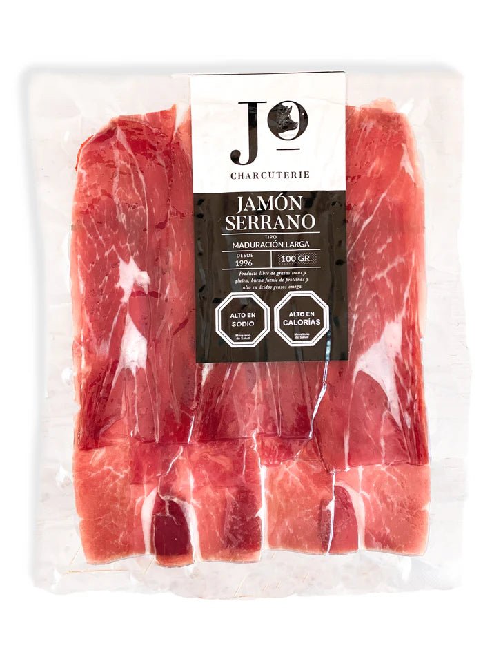 Jamón Serrano Laminado 100gr Jo Charcuterie - JO CHARCUTERIE - Aldea Nativa