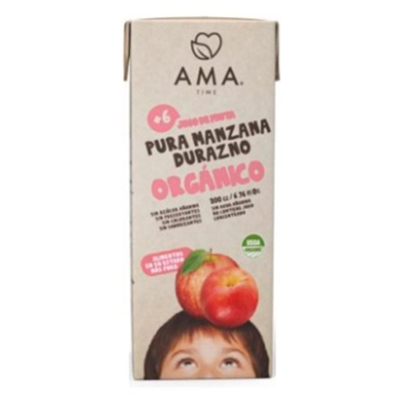 Jugo Manzana Durazno Org Ama Tetrapack 200 Ml - AMA - Aldea Nativa