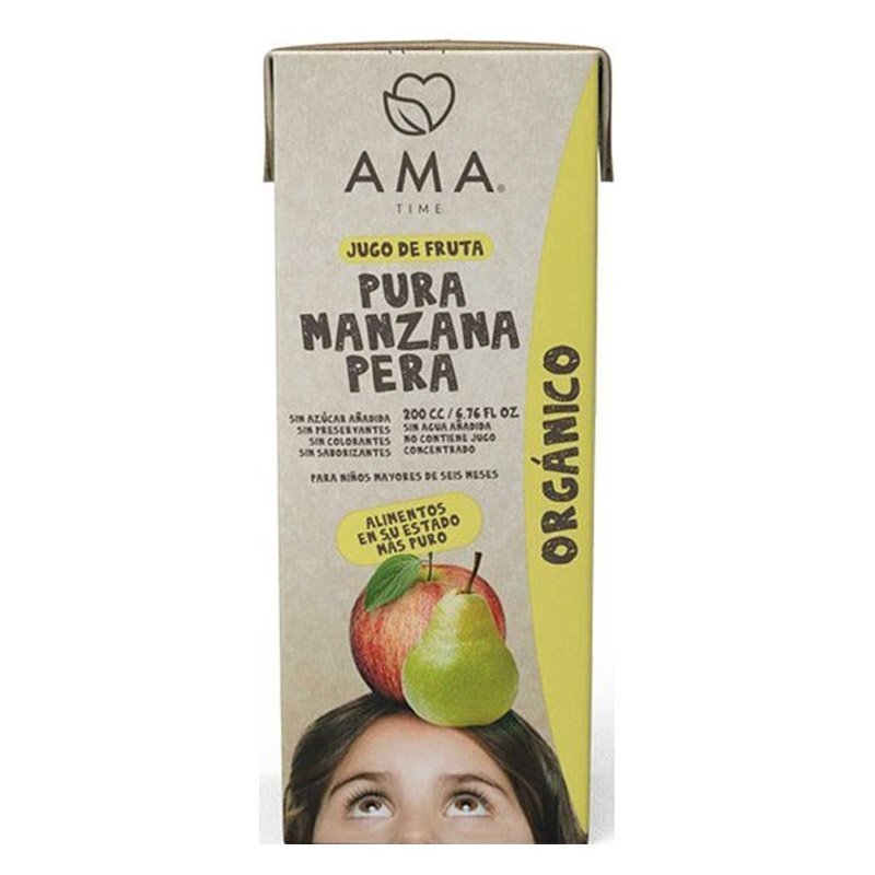 Jugo Manzana Pera Org Ama Tetrapack 200 Ml - AMA - Aldea Nativa