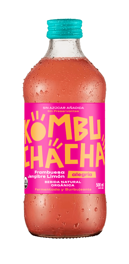 Kombucha Frambuesa cero 500 ML Kombuchacha - KOMBUCHACHA - Aldea Nativa