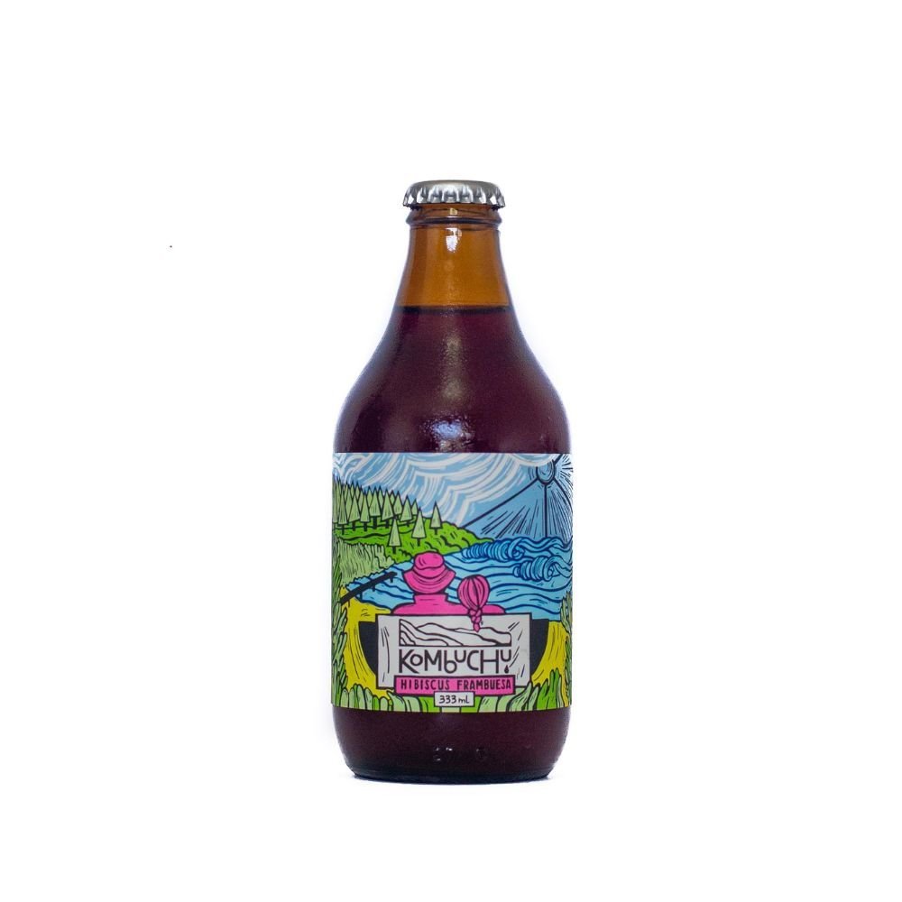 Kombucha Hibisco Frambuesa Kombuchu 333 Ml - KOMBUCHU - Aldea Nativa