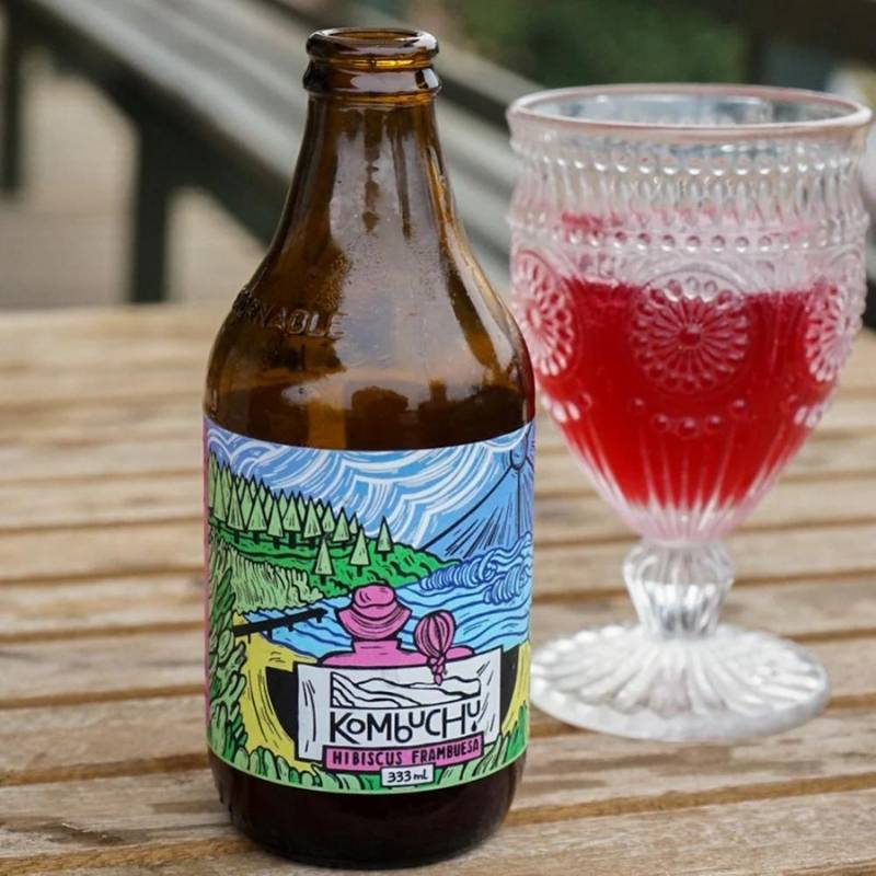 Kombucha Hibisco Frambuesa Kombuchu 333 Ml - KOMBUCHU - Aldea Nativa