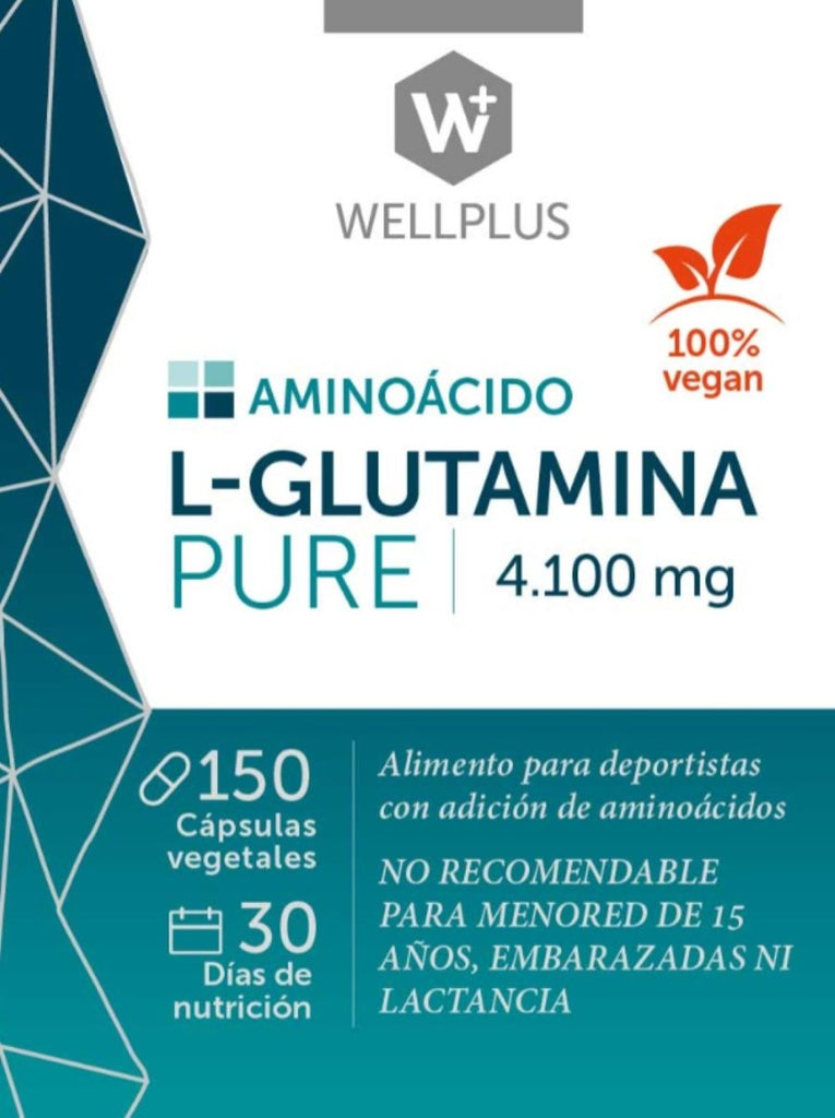 L Glutamina Pure Wellplus 150 Cap - WELLPLUS - Aldea Nativa