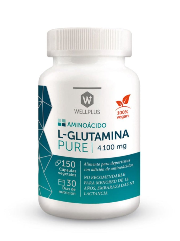 L Glutamina Pure Wellplus 150 Cap - WELLPLUS - Aldea Nativa