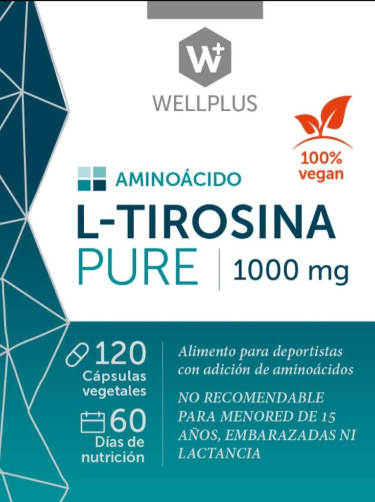 L Tirosina Pure Wellplus 120 Cap - WELLPLUS - Aldea Nativa