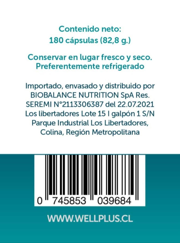 L Tirosina Pure Wellplus 120 Cap - WELLPLUS - Aldea Nativa